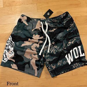 COPY - Darc Sport MEDIUM Arch Mesh Shorts Green/Tan/Black Clash Camo *NWT*